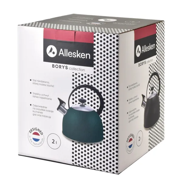 Allesken Rýchlovarná kanvica BORYS BLACK 2 l čierna