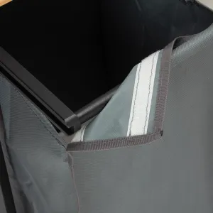 Kôš na bielizeň alebo hračky bambus HANOI BLACK 2 priehradky DUO COLOUR