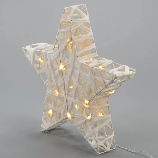 Trblietavá hviezda, teplá biela, 20 LED, Ø 30 cm