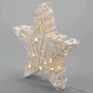 Trblietavá hviezda, teplá biela, 20 LED, Ø 30 cm