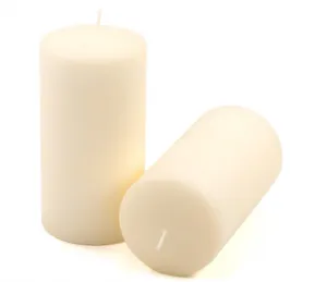 Sada stĺpových sviečok, 15 cm, Ø 7,5 cm, krémová, 4 ks