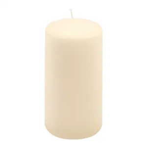 Sada stĺpových sviečok, 15 cm, Ø 7,5 cm, krémová, 4 ks