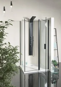 POLYSAN - ZOOM BLACK sprchové dvere 1000, číre sklo ZL1310B