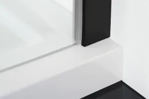 ZOOM LINE BLACK bočná stena 800mm, číre sklo ZL3280B