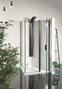 POLYSAN - ZOOM Black obdĺžniková sprchová zástena 1000x800 L/P varianta ZL1310BZL3280B