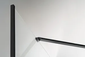 ZOOM LINE BLACK bočná stena 800mm, číre sklo ZL3280B