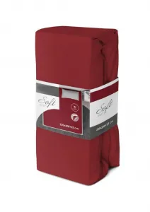Faro Bavlněné Jersey prostěradlo SOFT 140x200 + 25 cm červené