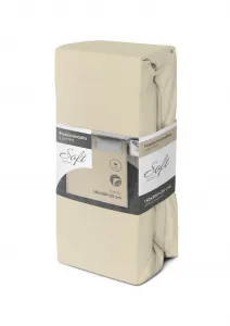 Faro Bavlněné Jersey prostěradlo SOFT 160x200 cm + 25 cm krémové