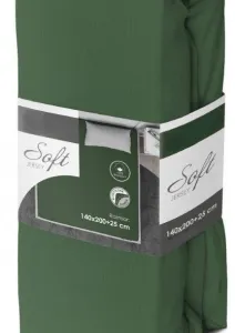 Faro Bavlněné Jersey prostěradlo SOFT 160x200 cm + 25 cm tmavě zelené