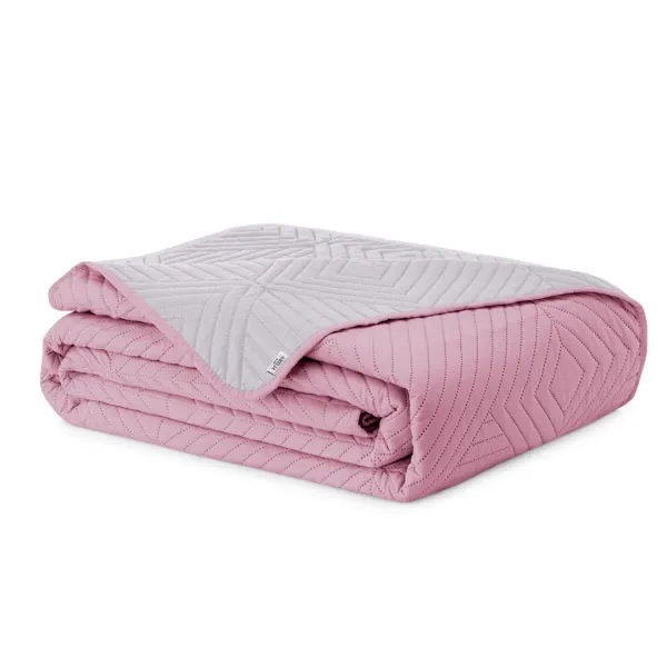 ArtFlhf Prikrývka na posteľ SOFTA | palepink/pearlsilver Rozmer: 170 x 210 cm