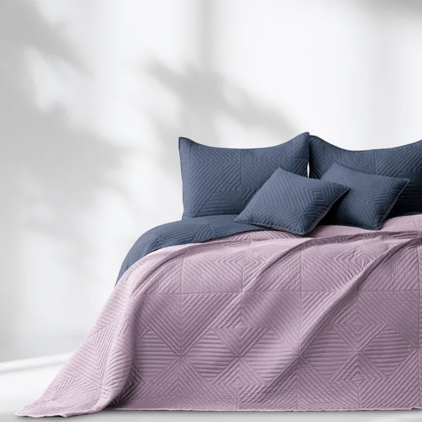 Prikrývka na posteľ AmeliaHome Softa tmavomodrý/fialový, velikost 220x240
