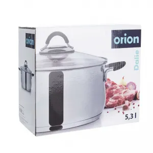 Orion Kastról nerez DALIE 5,3 l sklenená pokrievka