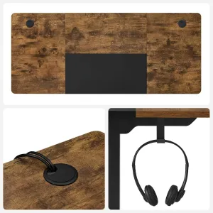 SONGMICS Písací stôl Vasagle Foral elektricky nastaviteľný 140 cm hnedý