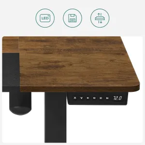 SONGMICS Písací stôl Vasagle Foral elektricky nastaviteľný 140 cm hnedý