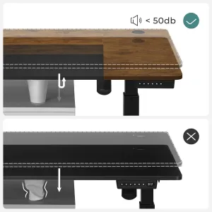 SONGMICS Písací stôl Vasagle Foral elektricky nastaviteľný 140 cm hnedý