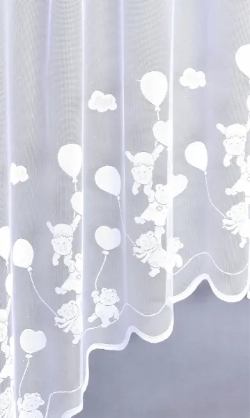 Hotová záclona, Balóniky, biela 220 x 120 cm
