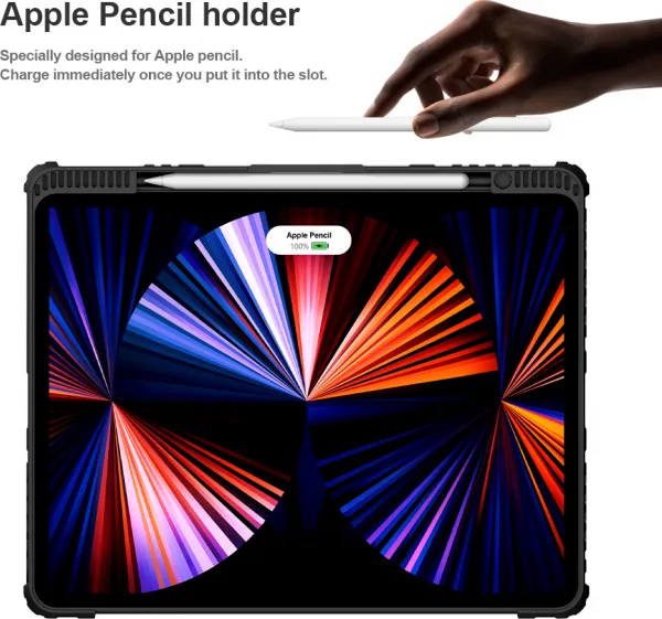 Nillkin ochranné pouzdro s vestavěnou klávesnicí pro iPad Pro 12.9" 2020/2021/2022, černá
