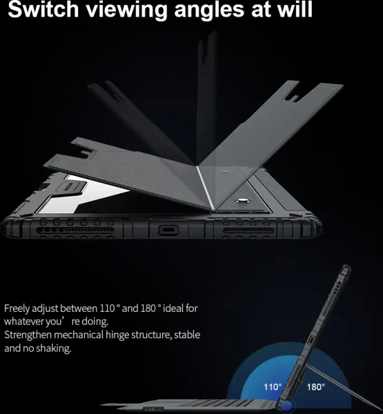 Nillkin ochranné pouzdro s vestavěnou klávesnicí pro iPad Pro 12.9" 2020/2021/2022, černá