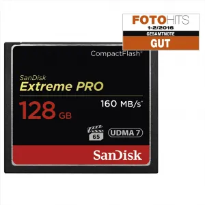 SanDisk Extreme Pro CF 128 GB 160 MB/s VPG 65, UDMA 7 85235110