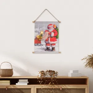 Závesný obraz vr. LED, 30 x 40 cm, Santa Clausa