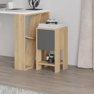 Noční stolek Houseland EMA dub přírodní/antracit