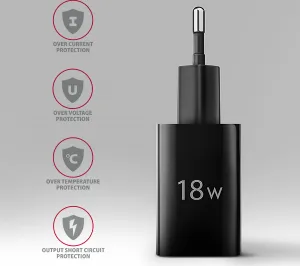 AXAGON ACU-QC18, nabíjačka do siete 18W, 1x port USB-A, QC3.0/AFC/Apple, čierna