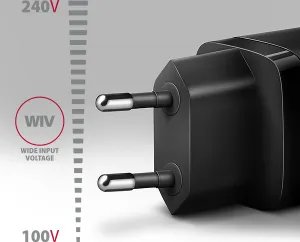 AXAGON ACU-PD30, Sil nabíjačka do siete 30W, 1x port USB-C, PD3.0/PPS/QC4+/SFC/AFC/Apple, čierna