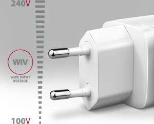 AXAGON ACU-PD30W, Sil nabíjačka do siete 30W, 1x port USB-C, PD3.0/PPS/QC4+/SFC/AFC/Apple, biela
