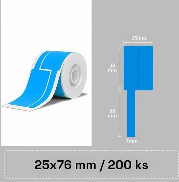Niimbot štítky na kabely T 1EA01174301 25x76mm 200ks Modré pro B21, B21S, B3, B1S
