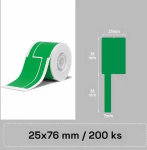 Niimbot štítky na káble T 1EA01174401, 25x76mm 200ks Zelené pre B21, B21S, B3, B1S