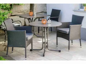 Boulevard sklápací stôl  Ø80 cm antracitový