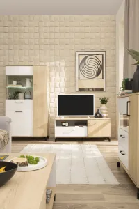 Meblar  Komoda MADISON MD9 Farba: čierna / dub biskoptovy