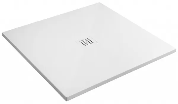 POLYSAN - TRENECA sprchová vanička z liateho mramoru s možnosťou úpravy rozmeru 100x100cm, biela matná 84301.11