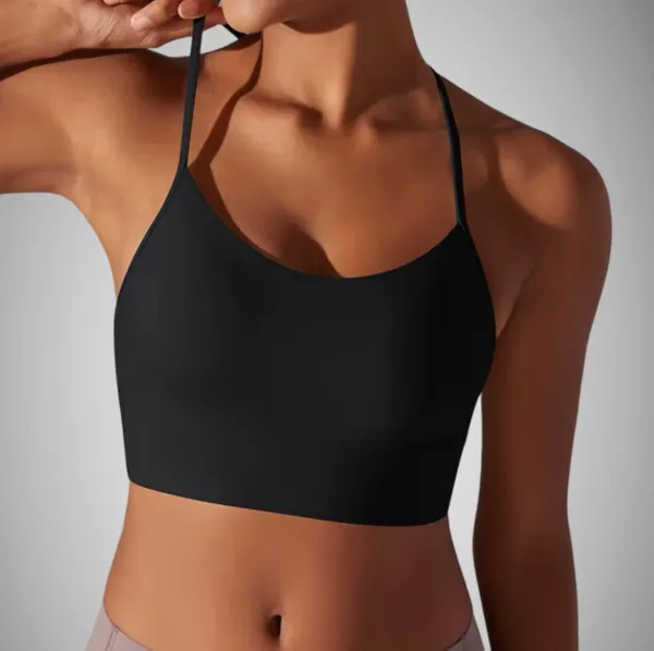 Legínovo Fitness top čierny Strip Veľkosť: M