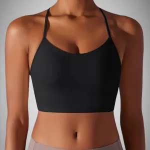 Legínovo Fitness top čierny Strip Veľkosť: M