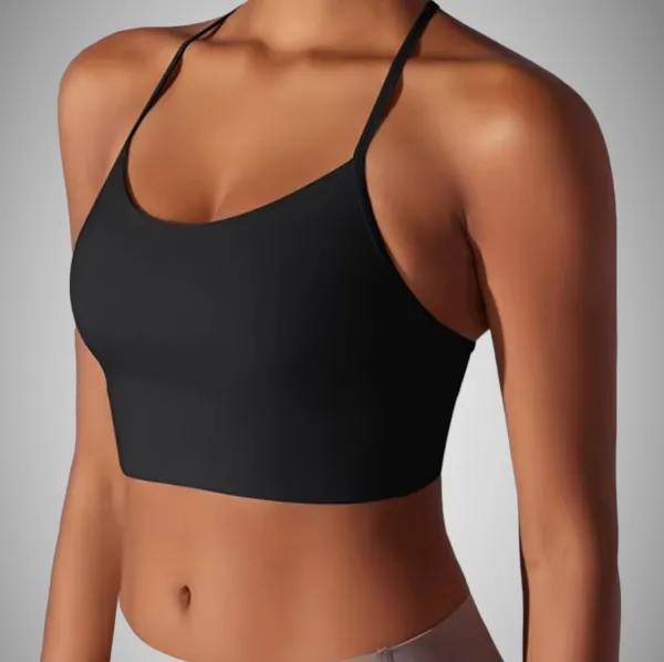Legínovo Fitness top čierny Strip Veľkosť: M
