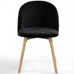 MIADOMODO Sada jedálenských stoličiek zamatové, čierna, 4 ks