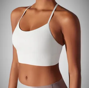 Legínovo Fitness top biely Strip Veľkosť: S