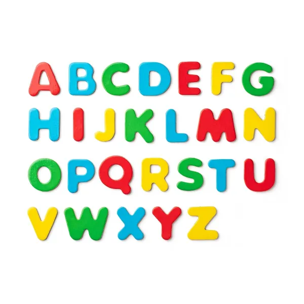 Tabuľa "ABC" s písmenami, s rolkou papiera a téglikmi