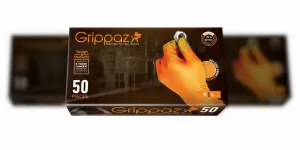 TIP-TOPOL Grippaz PREMIUM nitrilové pracovné rukavice, oranžové, L, 50 ks v balení