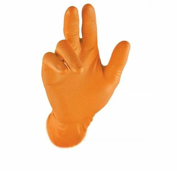 TIP-TOPOL Grippaz PREMIUM nitrilové pracovné rukavice, oranžové, L, 50 ks v balení