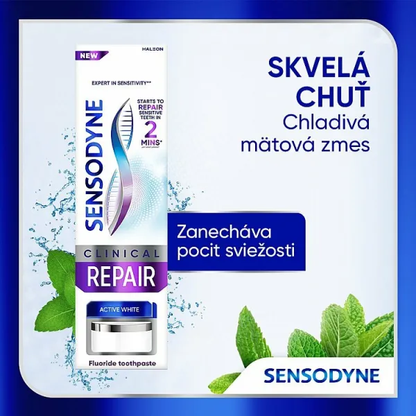 Sensodyne Clinical Repair Active White zubná pasta s fluoridom 75 ml
