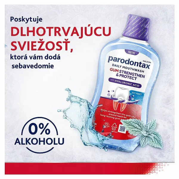 Parodontax Strengthen and Protect Icy Mint ústna voda 500 ml