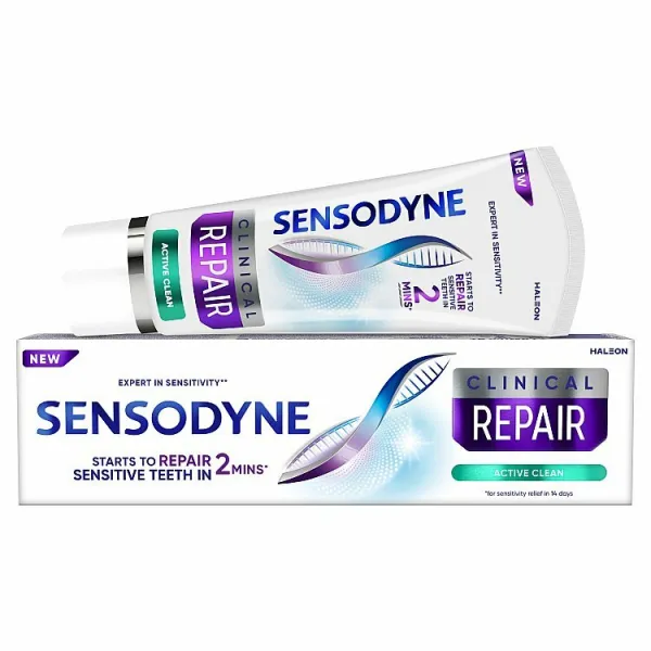 Sensodyne Clinical Repair Active Clean zubná pasta s fluoridom 75 ml