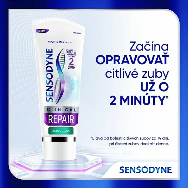 Sensodyne Clinical Repair Active Clean zubná pasta s fluoridom 75 ml