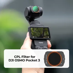K&F Concept K&F DJI Osmo Pocket 3 Magnetic Filter (CPL) Lens HD, jedna strana potiahnutá antireflexnou zelenou fóliou 32061