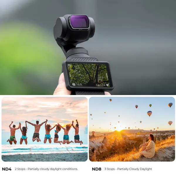 K&F Concept Sada magnetických filtrov K&F DJI Osmo Pocket 3 3ks (CPL+ND4+ND8) 32056