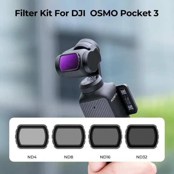 K&F Concept Sada magnetických filtrov K&F DJI Osmo Pocket 3 4 ks (ND4+ND8+ND16+ND32) 32070