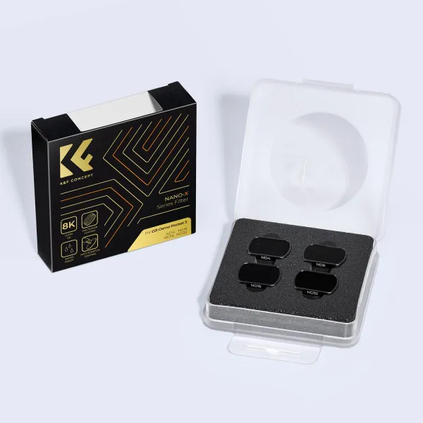K&F Concept Sada magnetických filtrov K&F DJI Osmo Pocket 3 4 ks (ND4+ND8+ND16+ND32) 32070
