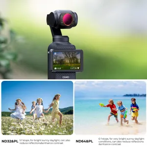 K&F Concept Sada magnetických filtrov K&F DJI Osmo Pocket 3 4 ks (ND8/PL+ND16/PL+ND32/PL+ND64/PI) 32034